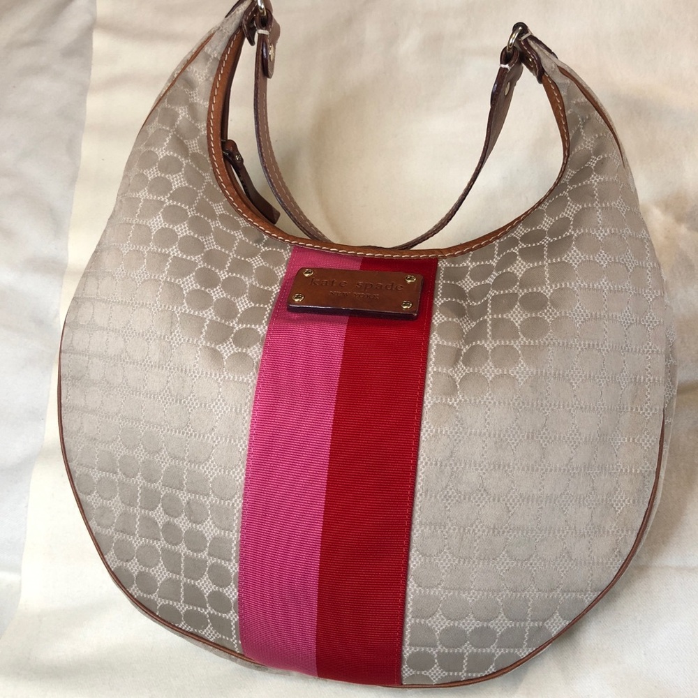 Kate Spade Tan and Pink Hobo Bag